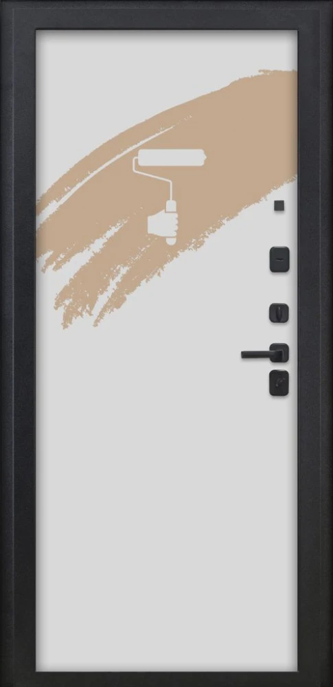 Входная дверь ДвериПРО Термо серебро Под покраску DPRO227936 внутренняя сторона
