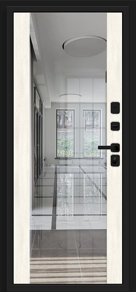 Фото Входная дверь Лайнер-3 Total Black/Nordic Oak BR4776 внутренняя сторона