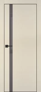 Межкомнатная дверь PX-8  черная кромка с 4-х ст. Бежевый матовый