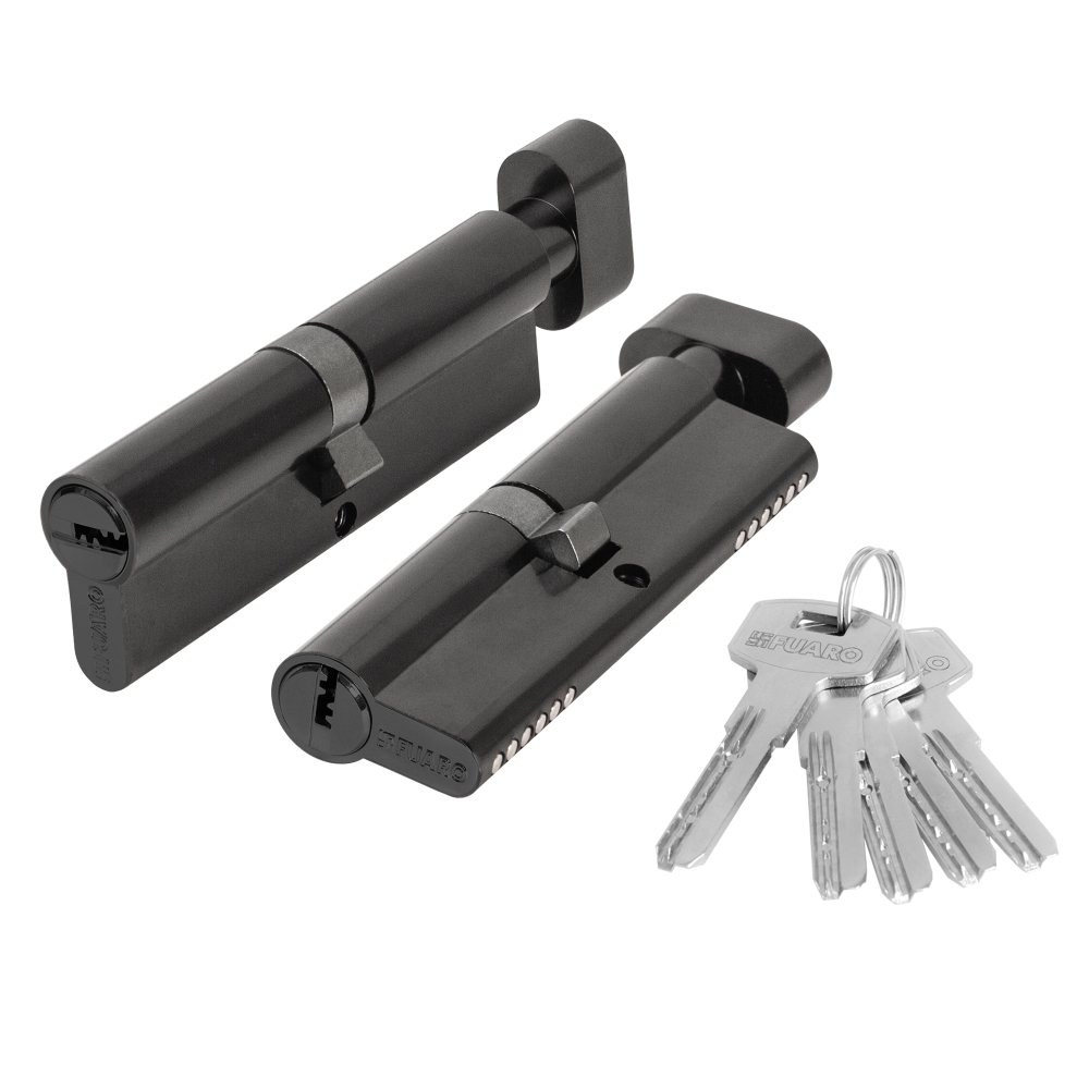 Фото Цилиндровый механизм (200 ZM/110) 2000ZM Knob 110 (50+10+50) BL-24 черный 5Key с вертушкой