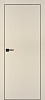 Межкомнатная дверь PX-1 черная кромка с 4-х ст. Бежевый матовый